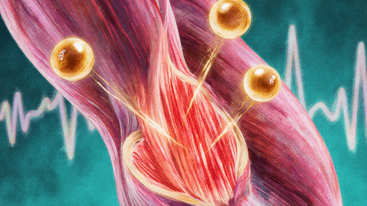 Illustration of muscle cells absorbing glucose during aerobic exercise.