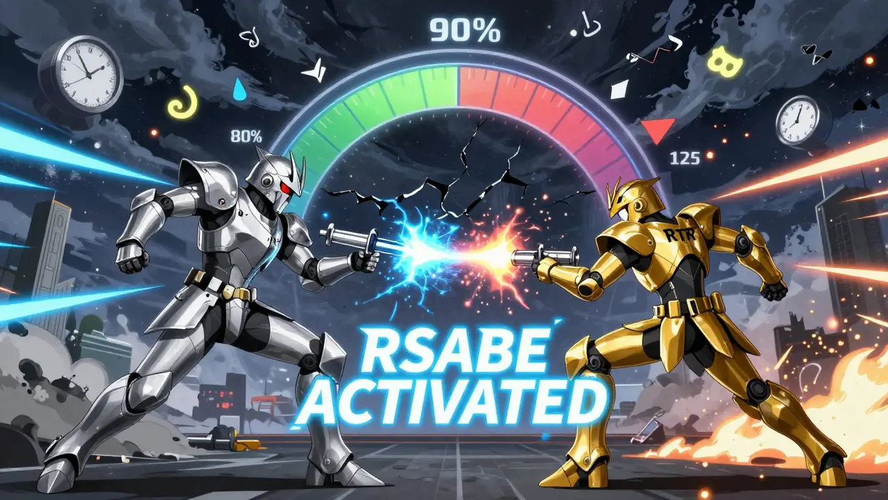 Warriors duel with plasma syringes as a confidence interval gauge swings between 80% and 125%.